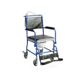 Тоалетна Alfacare AC-32 - Фиксирана за инвалидна количка в баня, синя