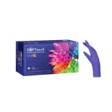 Bournas Medical Soft Touch Vivid Powder Free Nitrile Gloves Blue Size Small (100pcs)