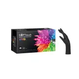 Bournas Medicals Soft Touch Vivid Powder Free Nitrile Gloves Black (100pcs)