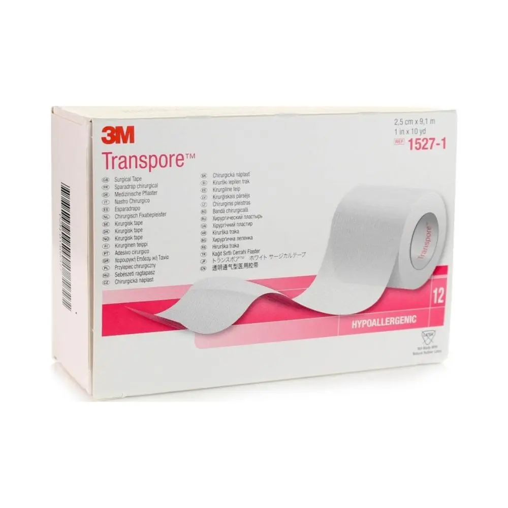 3M Surgical tape transpore 1,25cm x 9,1m (24pcs)