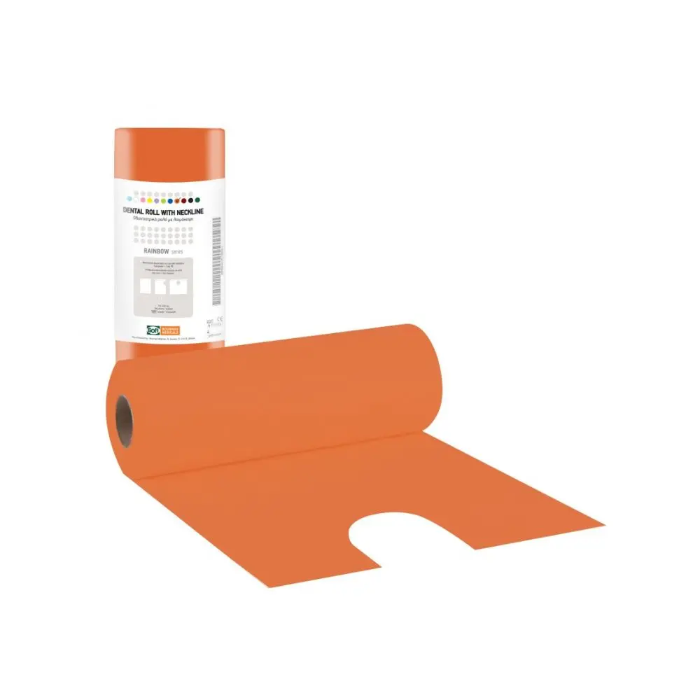 Dental bibs Soft Care with neckline on a roll - White 53x60cm (Box of 80)