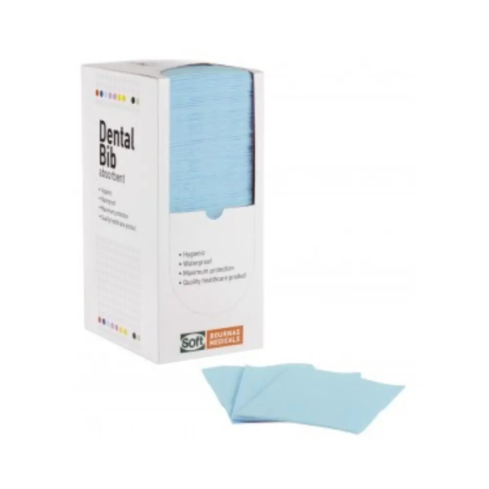 Dental Bibs Soft Care Standard with dispenser - White 33cm x 45cm