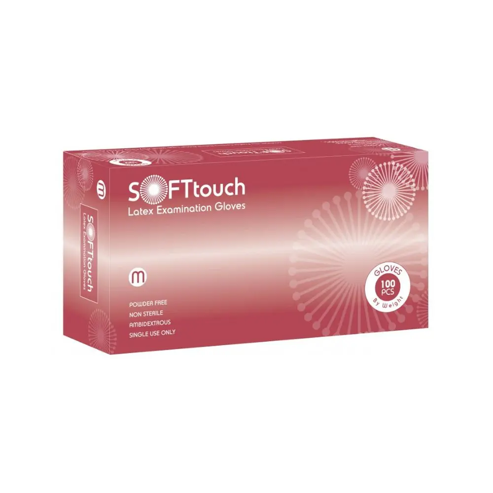 Bournas Medical Soft Touch Latex Gloves Powder Free White (100pcs)