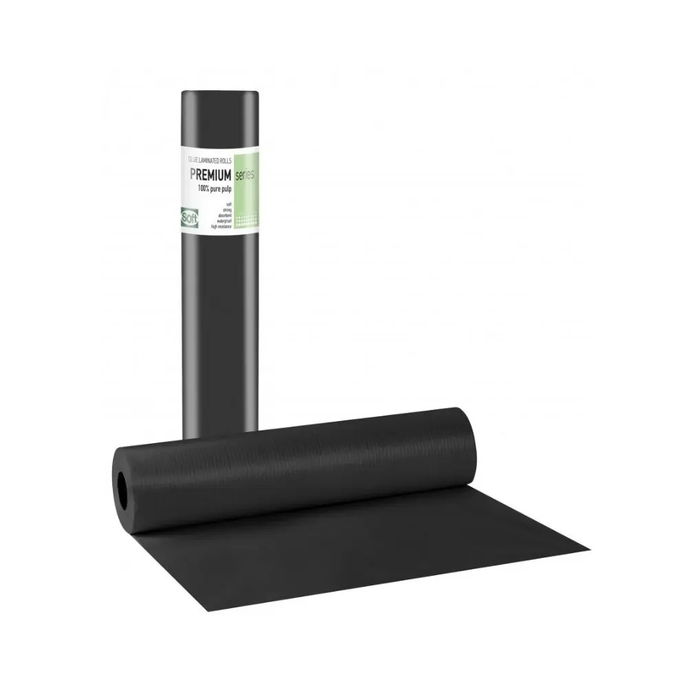 Soft Care Premium Standard 2ply Paper & PE Examination Roll 40cm x 50m - Black (1pcs)