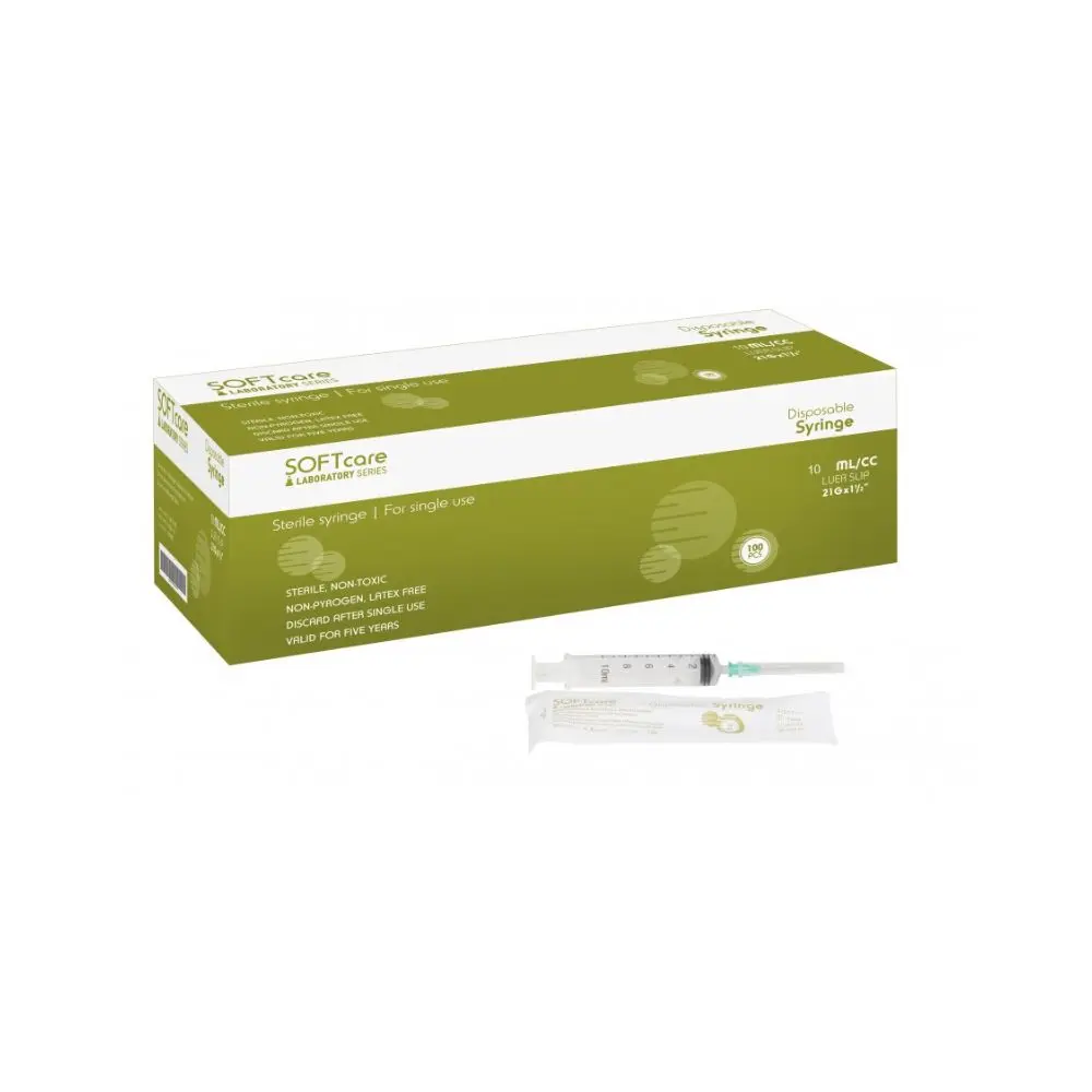 Disposable Syringe Soft Care 3cc - G-21 x 1 1/2 (100pcs)
