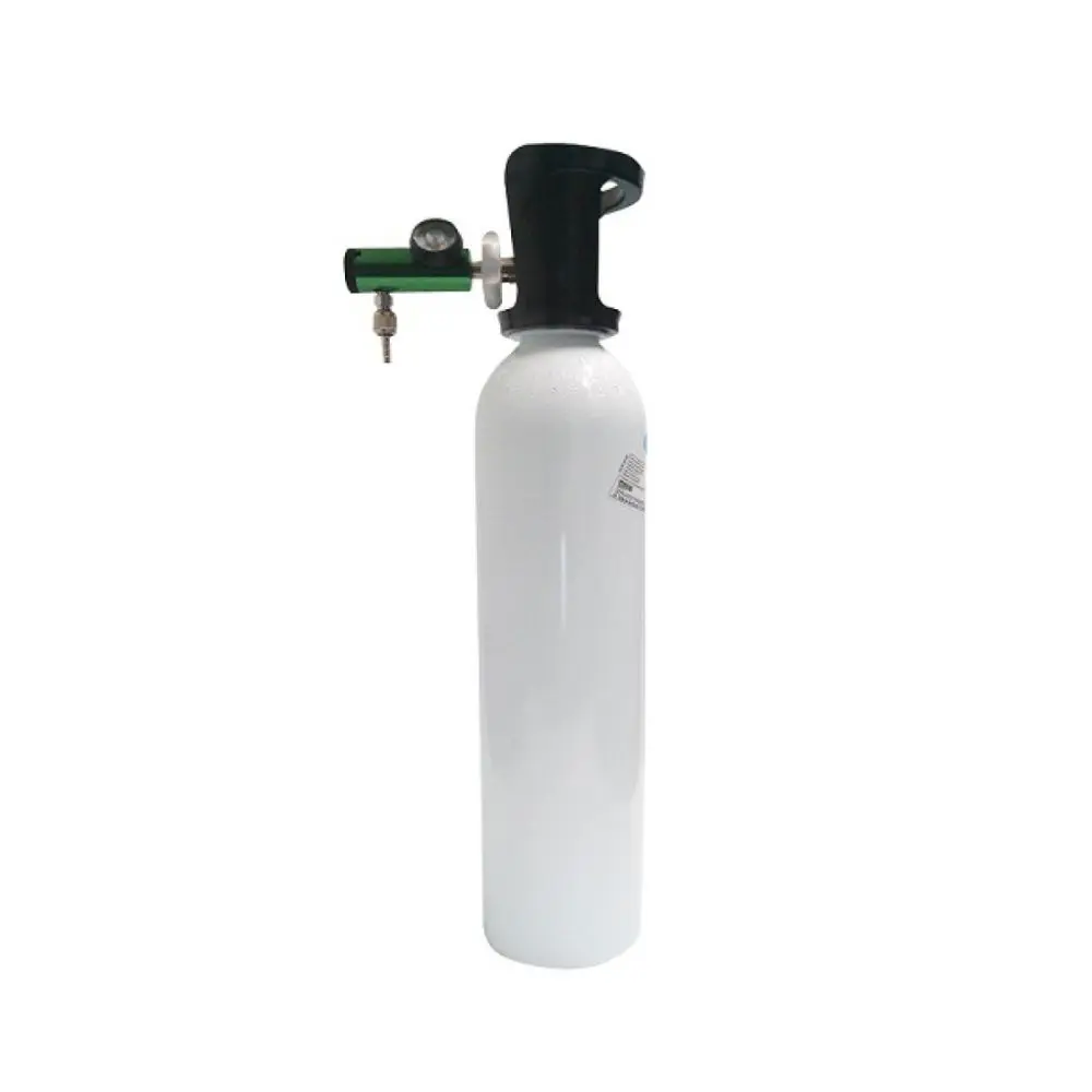 Sauerstoffflasche mit Durchflussmesser 2lt