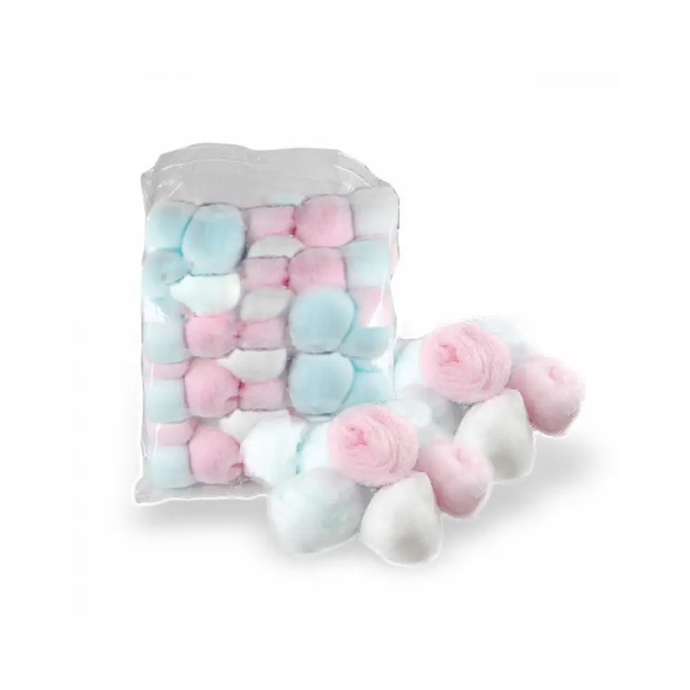 Hydrophilic Cotton Balls (White,Pink,Blue)40pcs)