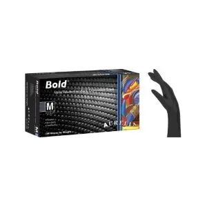Aurelia Bold Nitrile Gloves Powder Free Black (100pcs)