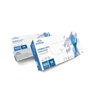 INTCO Synmax Powder Free Vinyl Gloves Blue Size Small (100pcs)