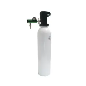 Sauerstoffflasche mit Durchflussmesser 2lt