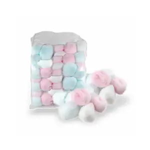 Hydrophilic Cotton Balls (White,Pink,Blue)40pcs)