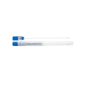 Τransport swab cotton single tip Soft Care plastic stick 100 pcs
