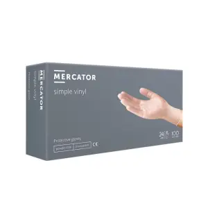 Mercator Medical Simple Vinyl Powder Free Vinyl Gloves White (100pcs)