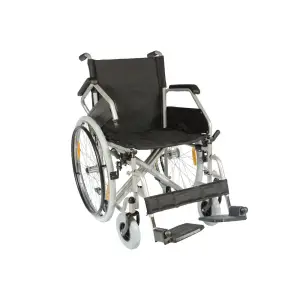 Scaun cu rotile pliabil Alfacare SMART din oțel, gri, 51 cm