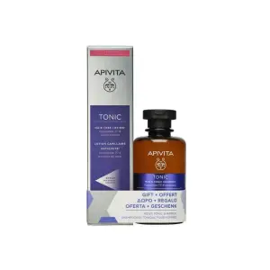 Lozione anticaduta Apivita Tonic con proteine ​​di Hippophae TC e lupino 150 ml + Shampoo tonico per uomo 250 ml in omaggio