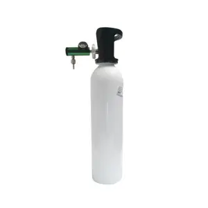 Sauerstoffflasche mit Durchflussmesser 2lt