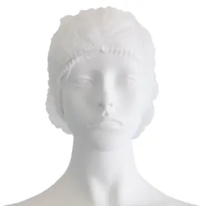 Mob cap white, accordion type (BOX of 100)