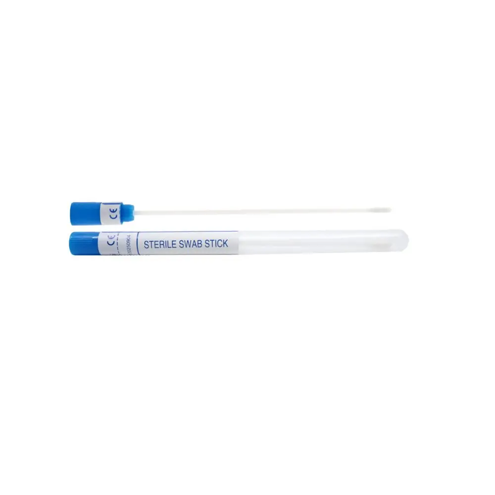 Τransport swab cotton single tip Soft Care plastic stick 100 pcs