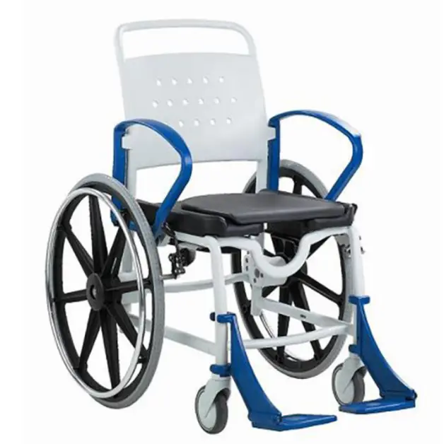 Scaun cu rotile pentru toaletă și baie Rebotec Genf din Plastic Light