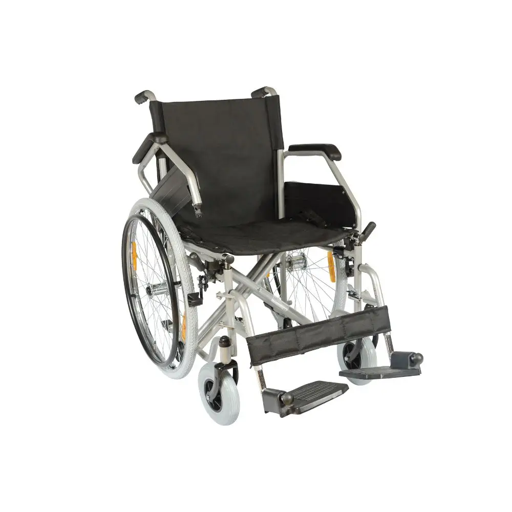 Scaun cu rotile pliabil Alfacare SMART din oțel, gri, 51 cm