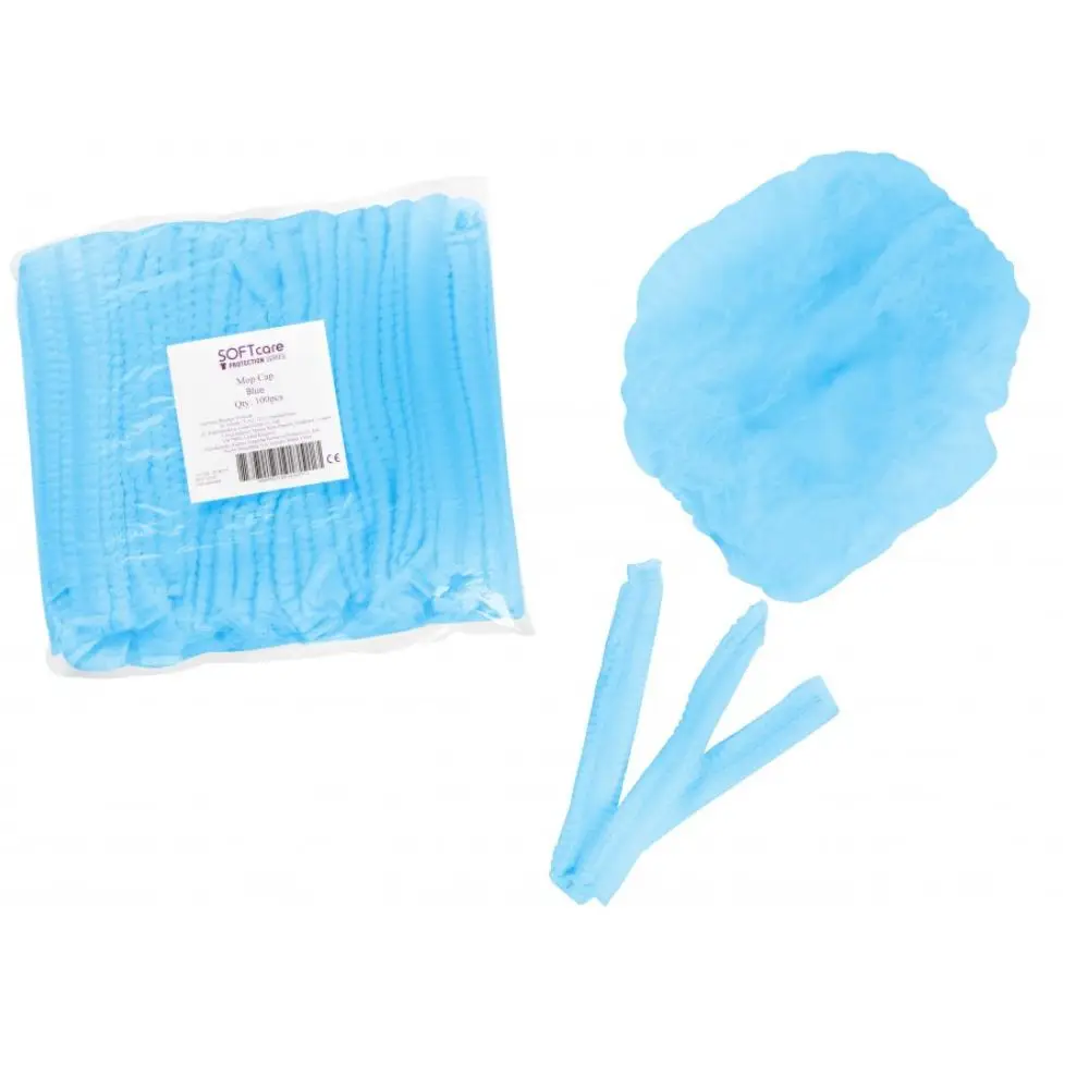 Mob cap white, accordion type (BOX of 100)