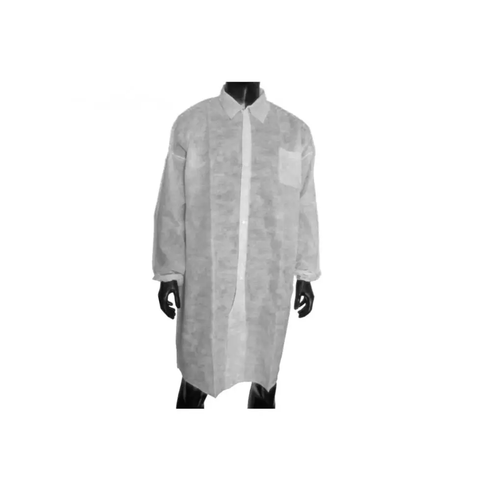 Non-Woven Labcoat with buttons White (10pcs)