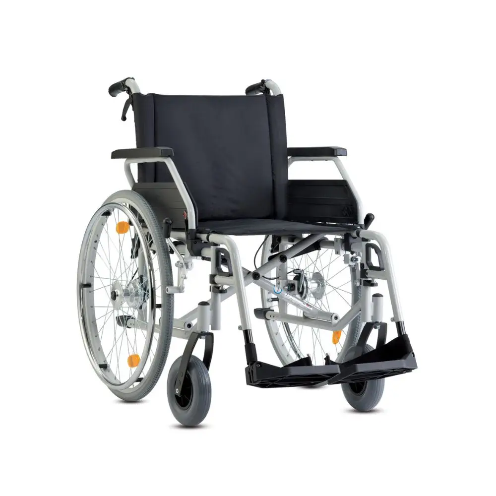 Scaun cu rotile pliabil B+B Deluxe S-ECO 300 (lățime șezut 46cm, adâncime șezut 42cm)