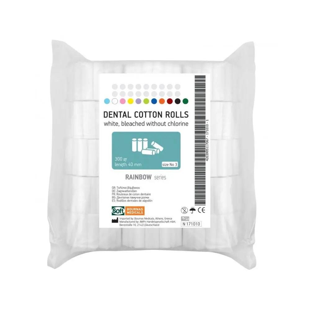 Dental cotton rolls Soft Care No 1  0,80cm-4cm (300 gr)