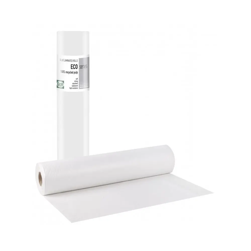 Soft Care Eco Standard 2ply Paper & PE Examination Roll 40cm x 50m - Eco white 1 Pcs