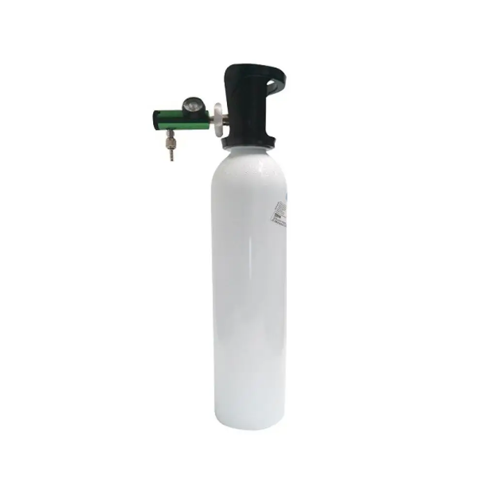 Sauerstoffflasche mit Durchflussmesser 2lt